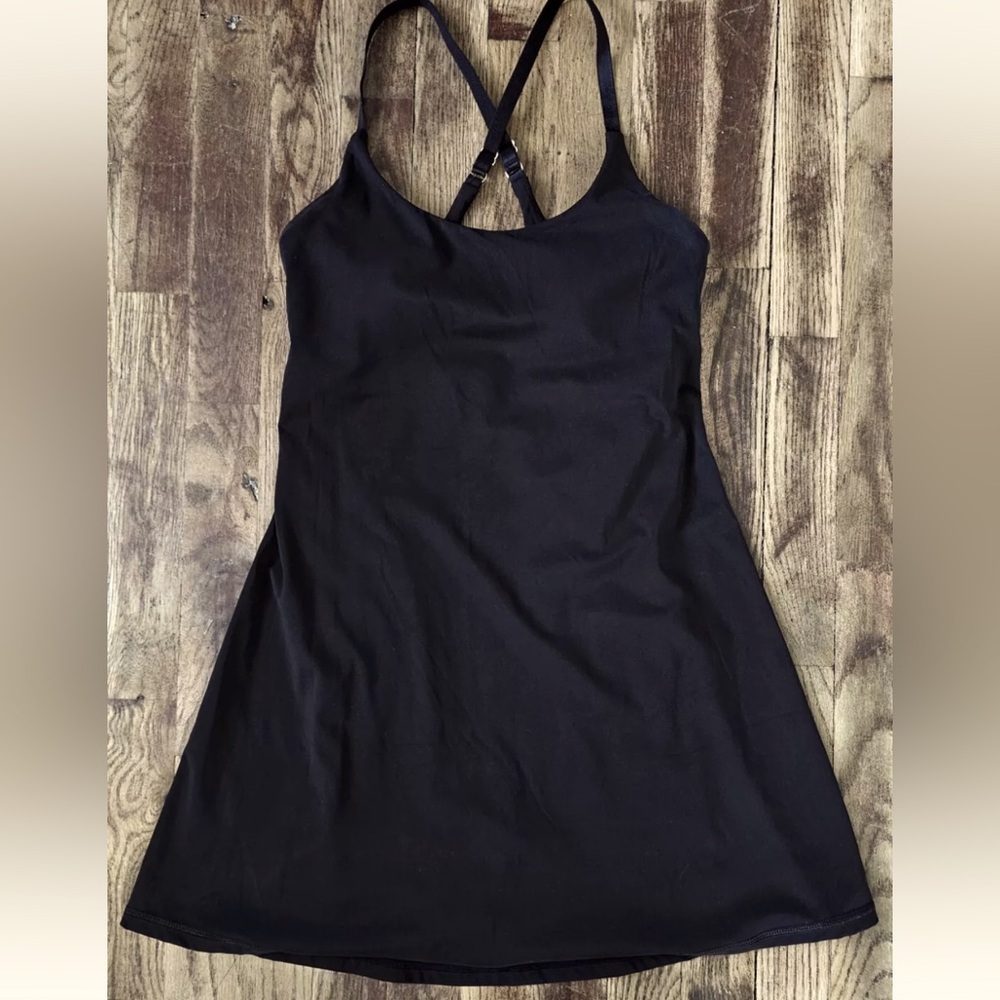 Luga Black Racerback Sports Dress with Built-in Shorts for Women, Size S